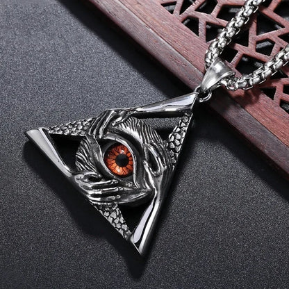 Judaism Stainless Steel Star of David Devil Eye Angel Seal Pendant