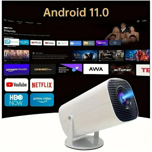 TAIDU Smart Mini LED Projector Full Hd 1280*720P Android 11 BT5.2 5G·iMAX Home Theater Halloween Gift Support 1080P 4K Projector