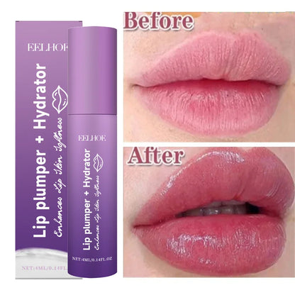 Instant Lip Plumping Essential Oil Fuller Lip Gloss Serum Last Nourishing Anti wrinkle Moisturising Sexy Lip Care Mask Makeup - AMULET RING STORE