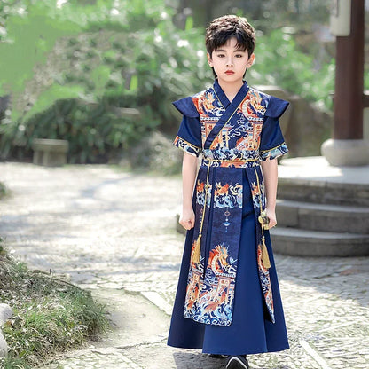 Long Sleeve Boy Hanfu Modern Dress Baby Cosplay Boys Outfit Ancient Stage Kids Clothing Vestidos Casual Children Chinese Costume