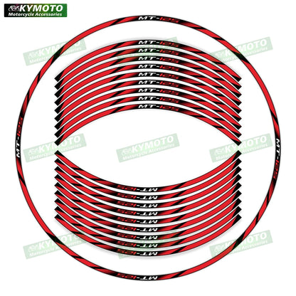 For Yamaha MT-125 MT125 motorcycle 17 inch front and rear wheel stickers modified waterproof reflective wheel rim stickers