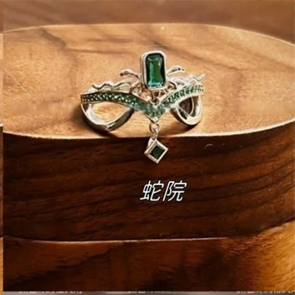 Hogwarts Gryffindor Slytherin Ravenclaw Hufflepuff Handmade Ring