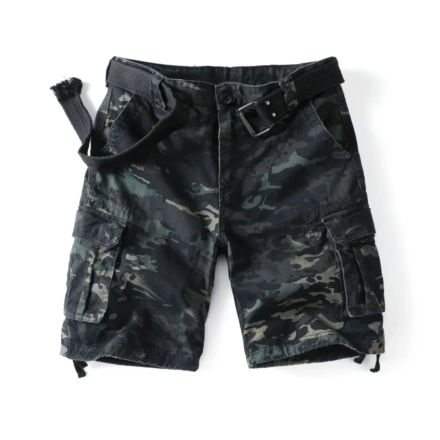 Men's Camo Cargo Shorts for Men Cotton Casual Outdoor Work Relaxed Fit Shorts with Multi-Pockets (no belt)