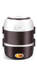 Electric Lunch Box, 3 Layers 2L Portable Electric Heating Bento Lunch Box Food Storage Warmer Container,110V 200W