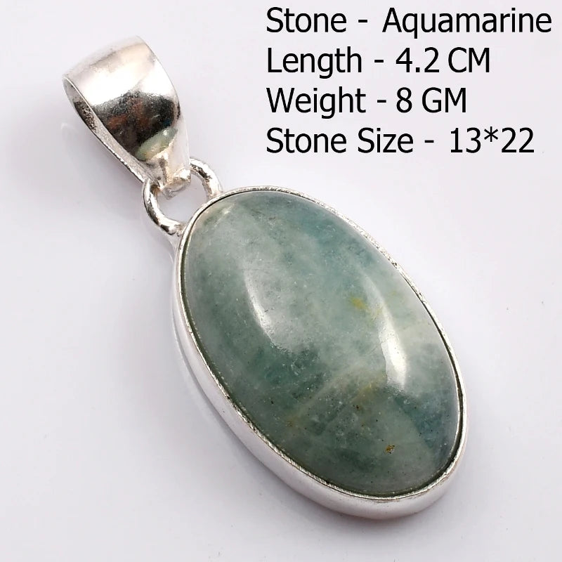 Genuine  Amaquarine  Pendant Hand Made Women Jewelry gift
