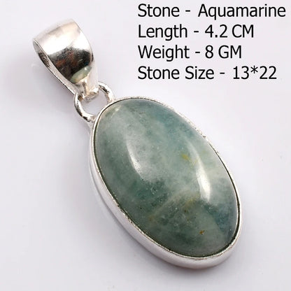 Genuine  Amaquarine  Pendant Hand Made Women Jewelry gift