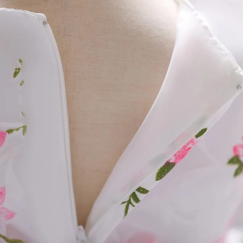 Eu's SWIND Baby Girls Dresses For 1st Birthday Floral Elegant Bow Wedding Party Tutu Gown Girls Pink White Formal Gala Costume