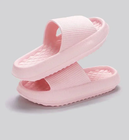 Women's Thick Platform Cloud Slippers EVA Soft Sole Pillow Slides Summer Beach Flip Flops Women Non Slip Bathroom Home Slippers - AMULET RING STORE