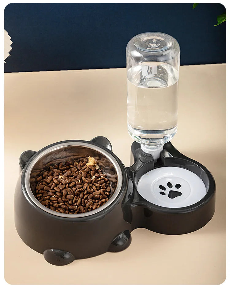 Cat Bowl 2-in-1 Drinking Water Dog Food Pot Water Bowl Rice Pot Pet Supplies Cat Bowl Pet Drinking Water Feeding Integration - AMULET RING STORE