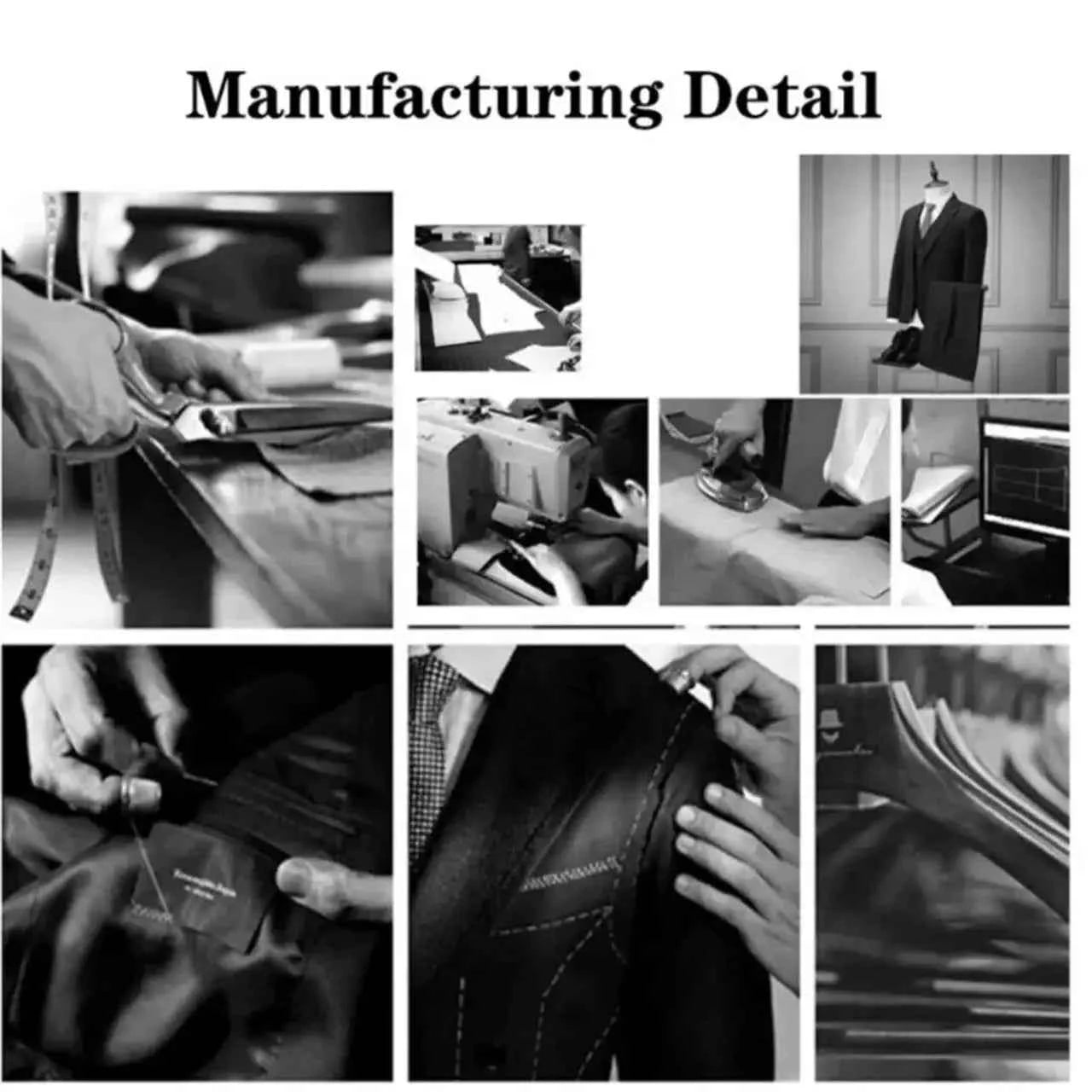 Men's Blazer Suit Navy Blue Houndstooth Peak Lapel Double Breasted Business Slim fit Grid Man Suits Jacket Formal Party Tuxedos