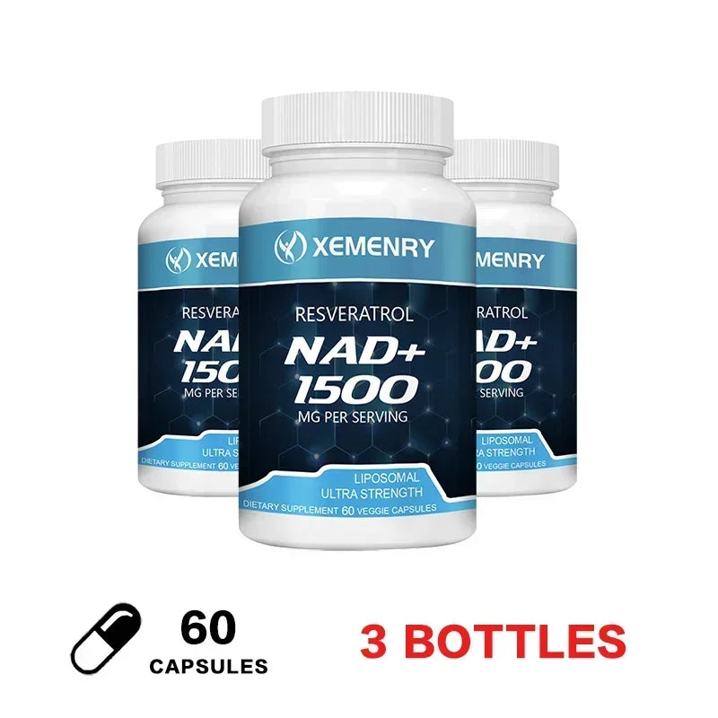 NAD + Resveratrol - Anti aging, Boost Energy, Promotes Cell Repair and Skin Health - AMULET RING STORE