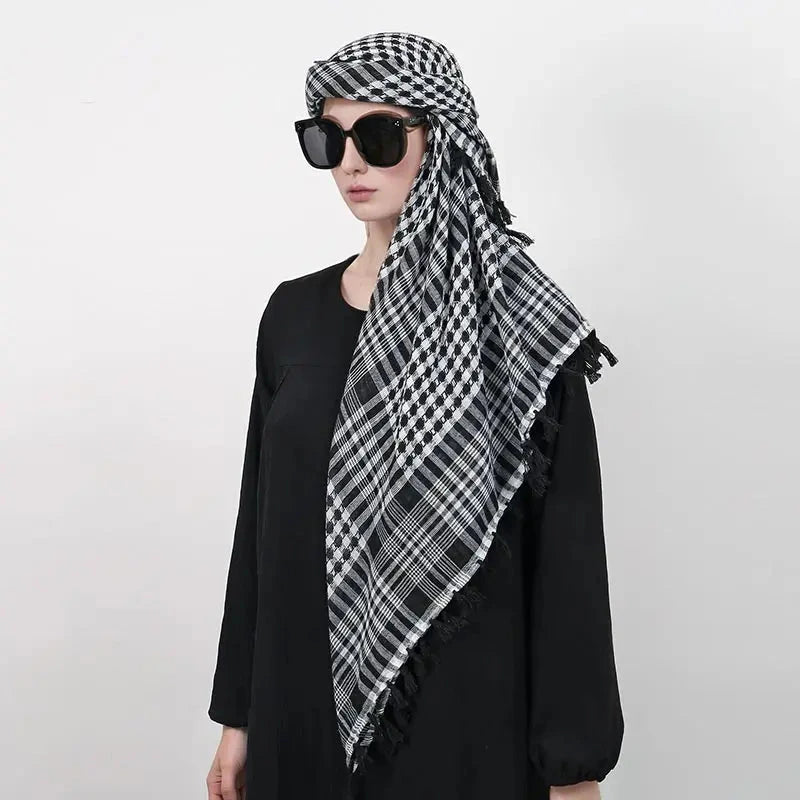 Summer Unisex Tactical Arab Cycling Mask Scarf For Man Women Fashion Lightweight Hijab Scarf Spring Army Plaid Head Scarf Mask - AMULET RING STORE