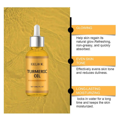 EELHOE Turmeric Essence Oil 30ml Shrink Pores Deep Moisturizing Hydration Repair Damaged Skin Facial Body Massage Oil Skin Care