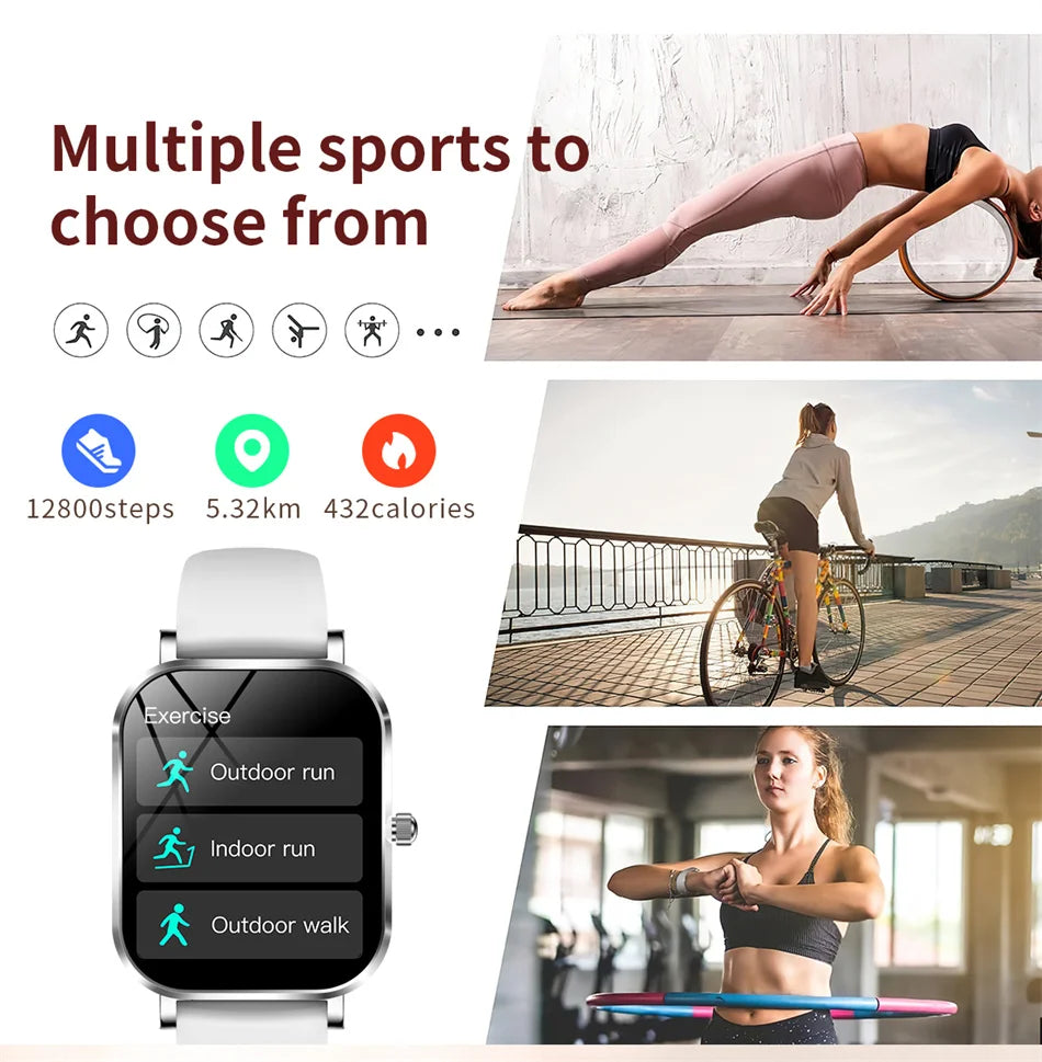 2025 New Xiaomi Fashion Women Smartwatch AMOLED HD Screen Heart Rate Blood Oxygen Monitoring BT Call Sports Smartwatch Woman