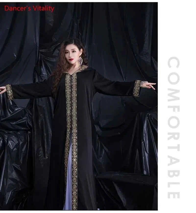 Belly Dance Coat Long Sleeve Robe Competition clothes Tango Cha Cha Dancewear Female adult Temperament Performance Clothing