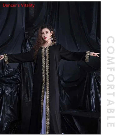 Belly Dance Coat Long Sleeve Robe Competition clothes Tango Cha Cha Dancewear Female adult Temperament Performance Clothing