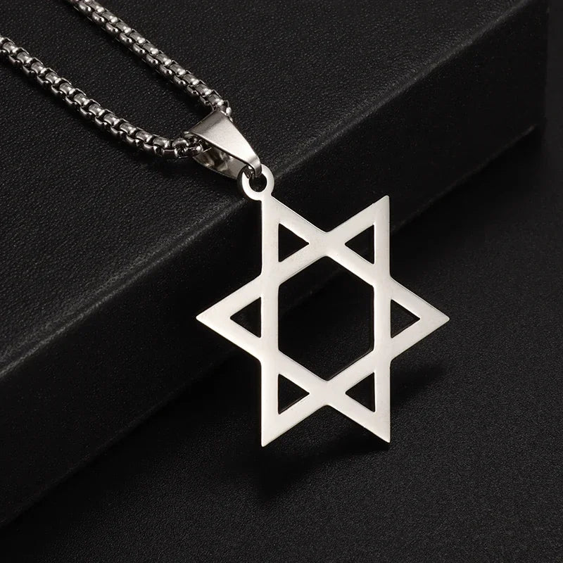 Stainless Steel 7 Archangel Seal Necklace Solomon Kabbalah Seal Pendant for Men Personality Charm Amulet Jewelry