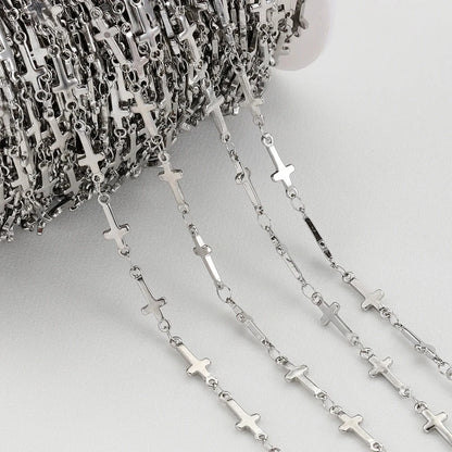 No Fade 1Meter Stainless Steel Gold Plated Embossed Link Chains DIY Women Men Necklaces Bracelets Jewelry Making Bags Chain Bulk - AMULET RING STORE