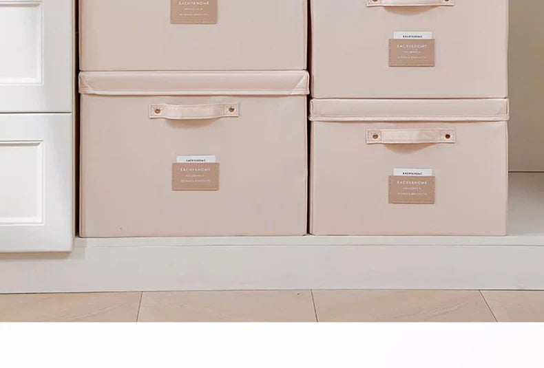 Fabric Foldable Storage Box With Lid Organizer For Clothes Large Capacity Quilt Blanket Toy Storage Closet Wardrobe Organizer - AMULET RING STORE