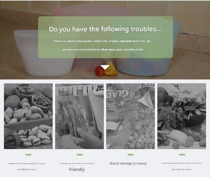 1/3/4Pcs/Pack Silicone Storage Bag,Reusable Food Grade Fresh-keeping Zipper Bags,BPA Free,Leakproof,Microwave&Dishwasher Safe - AMULET RING STORE