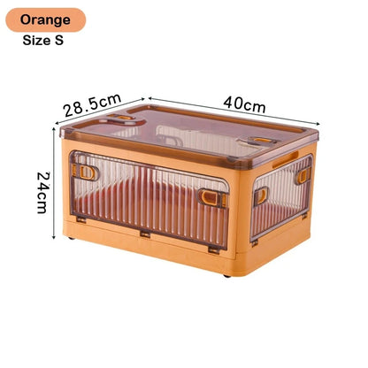 Foldable Storage Box Closet Organizer with Wheels Outdoor Stackable Sundries Organizer Clothes Quilts Toys Books Storage Box - AMULET RING STORE