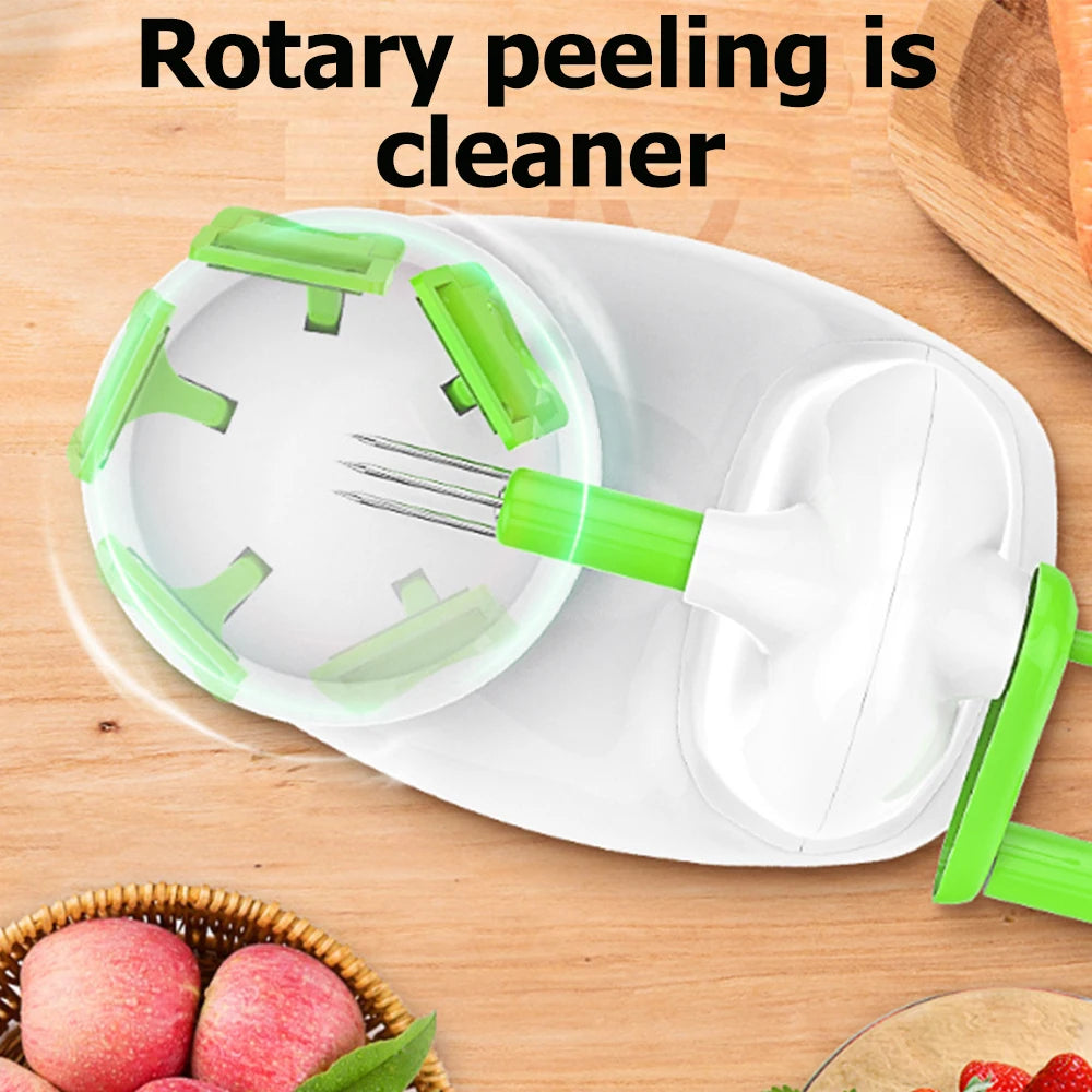 Hand-cranked Multifunction Fruit Peeler With Fruit Slicer Corer Cutter and Blades Apple Pear Kitchen Home Manual Peeler Machine - AMULET RING STORE