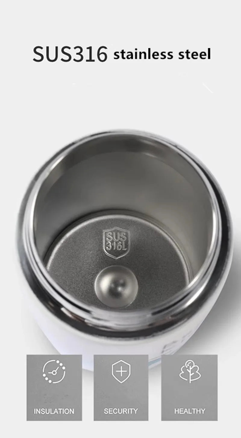 400ML Kids Water Bottle Cartoon Animal Thermos Mug Baby Duck Billed Straw 316 Stainless Steel Vacuum Flasks Thermos Bottle - AMULET RING STORE