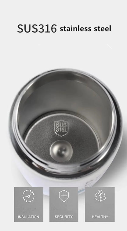 400ML Kids Water Bottle Cartoon Animal Thermos Mug Baby Duck Billed Straw 316 Stainless Steel Vacuum Flasks Thermos Bottle - AMULET RING STORE