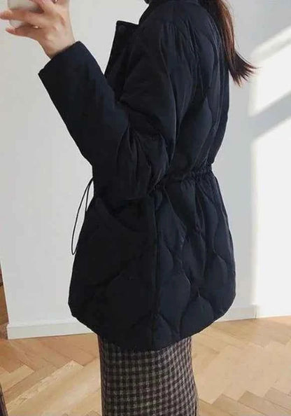 Quilted Padded Overcoat Female Coats Black Duck Down Women's Jacket Thick Padding Long Winter Promotion Offers Elegant Classy In