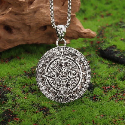 Seven Angels Magic Circle Solomon's Seal Necklace Pendant Men's Lucky Amulet