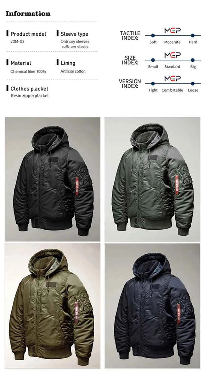 Men's winter jacket is very stylish waterproof and windproof, thickened with padded