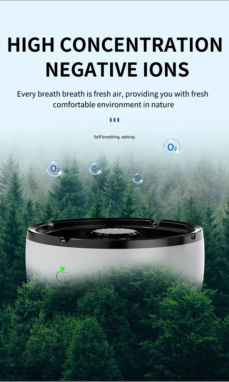 Xiaomi Youpin Air Purifier Ashtray Rechargeable Car Smoking Tank To Remove Second Hand Smoke Odor Sterile Filtration Home New Mi - AMULET RING STORE