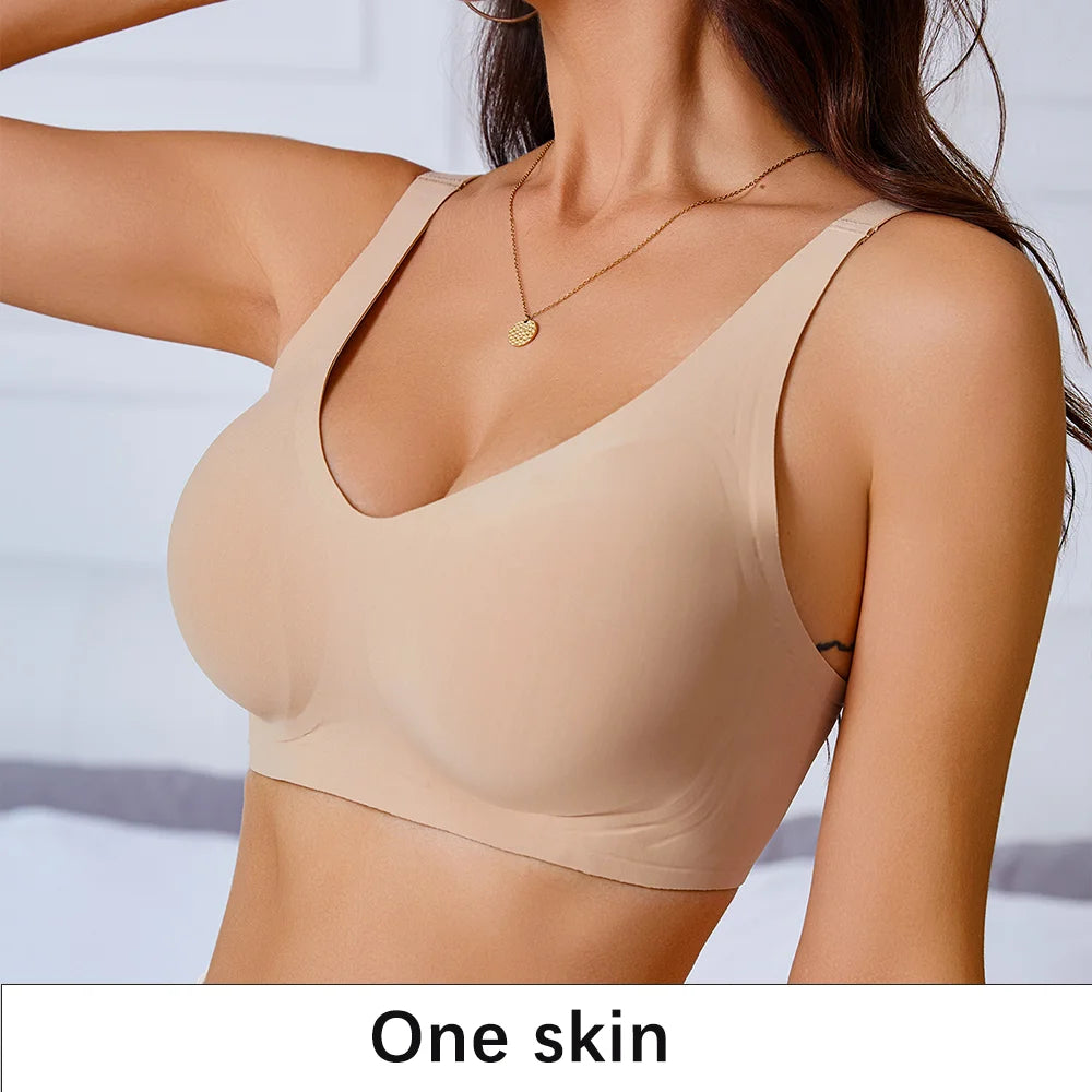Women Underwire Bra Wide Adjuestable Strap Solid Color Plus Size Bras