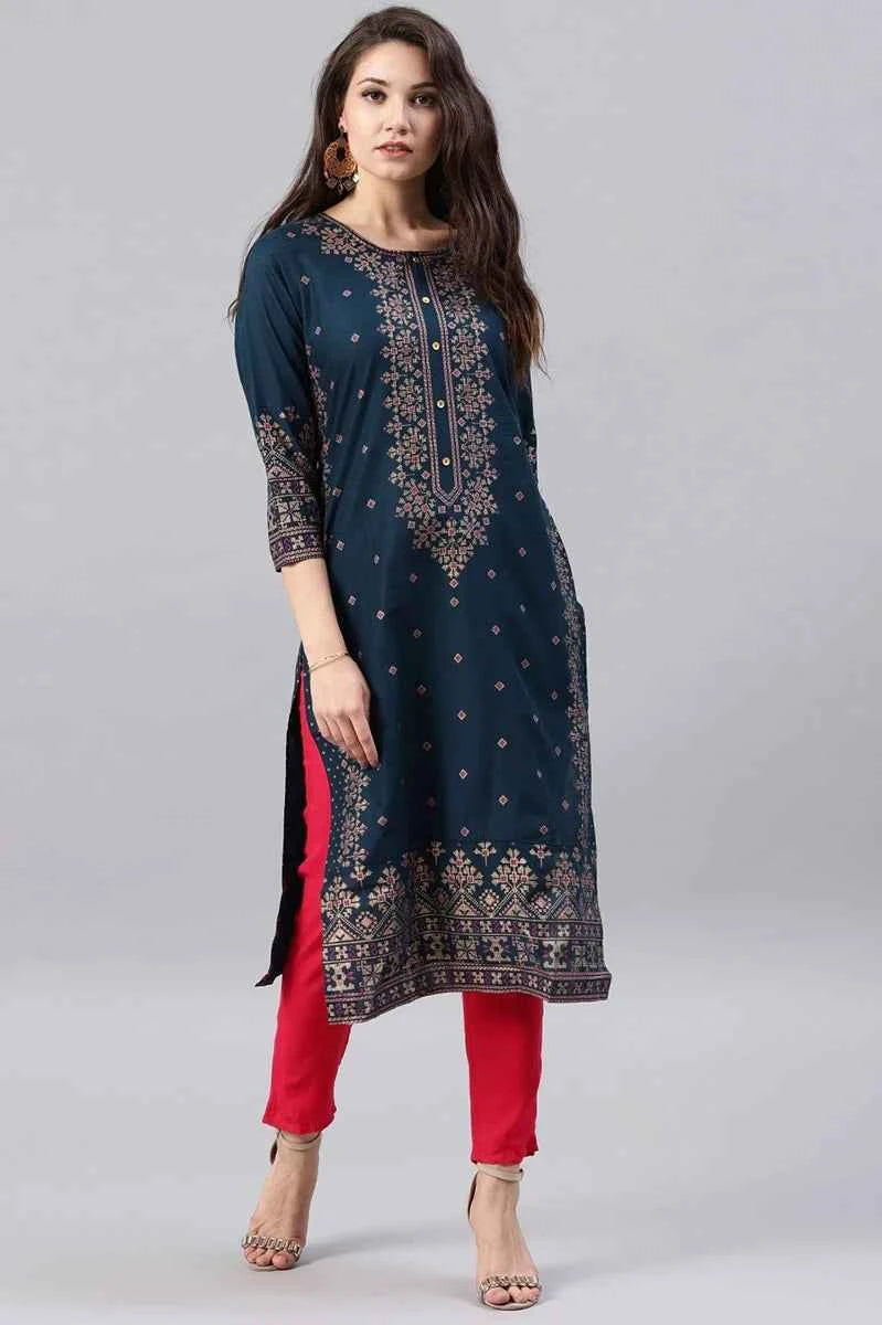 Kurtas for Women Spring Summer Women's Indian Dress Cotton Printed Floral Ethnic Style Kurti Top South Asian Clothes