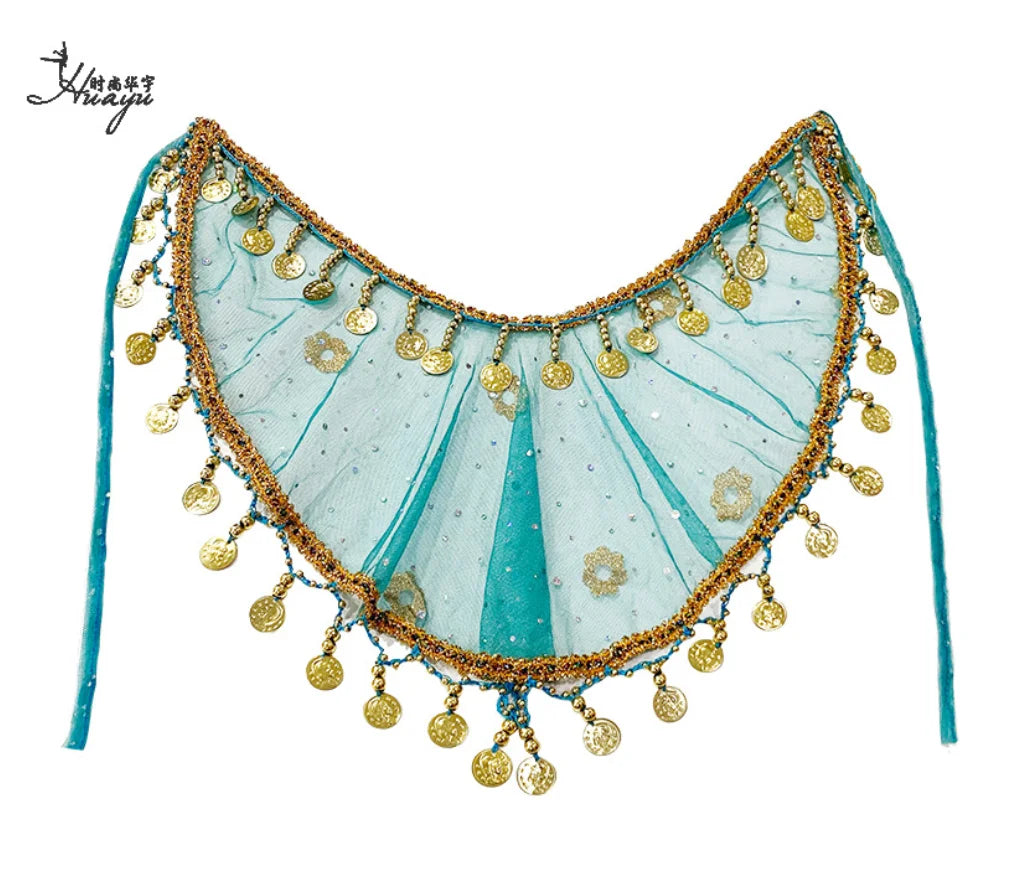 1pcs/lot woman fashion belly dance face veil lady dancing face accessories - AMULET RING STORE