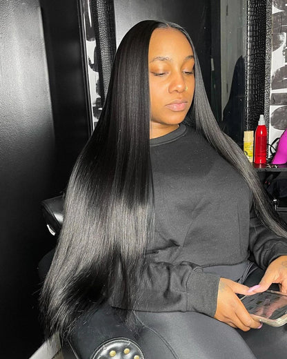 High Density 300% 40 46 Inch Deep Wave 13x6 HD Lace Front Human Hair Wig