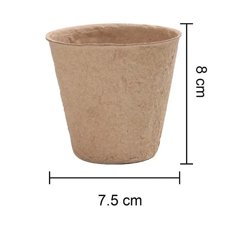 20-200PCS Environmental protection Garden Round Peat Pots Plant Seedling Starters Cups Nursery Herb Seed Tray Planting Tools - AMULET RING STORE