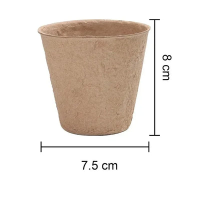 20-200PCS Environmental protection Garden Round Peat Pots Plant Seedling Starters Cups Nursery Herb Seed Tray Planting Tools - AMULET RING STORE