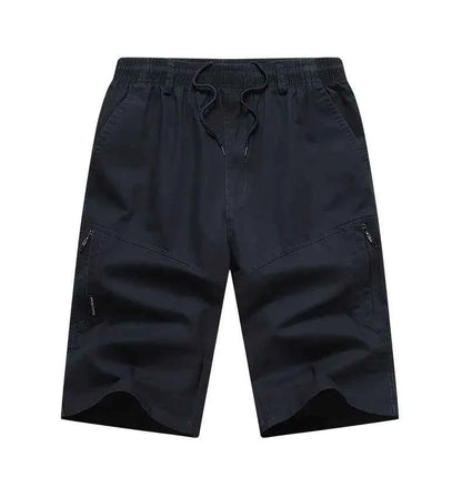 Classic Cargo Shorts Men Zipper Pocket Casual Knee Shorts Loose Straight Cotton Work Shorts Man Clothes