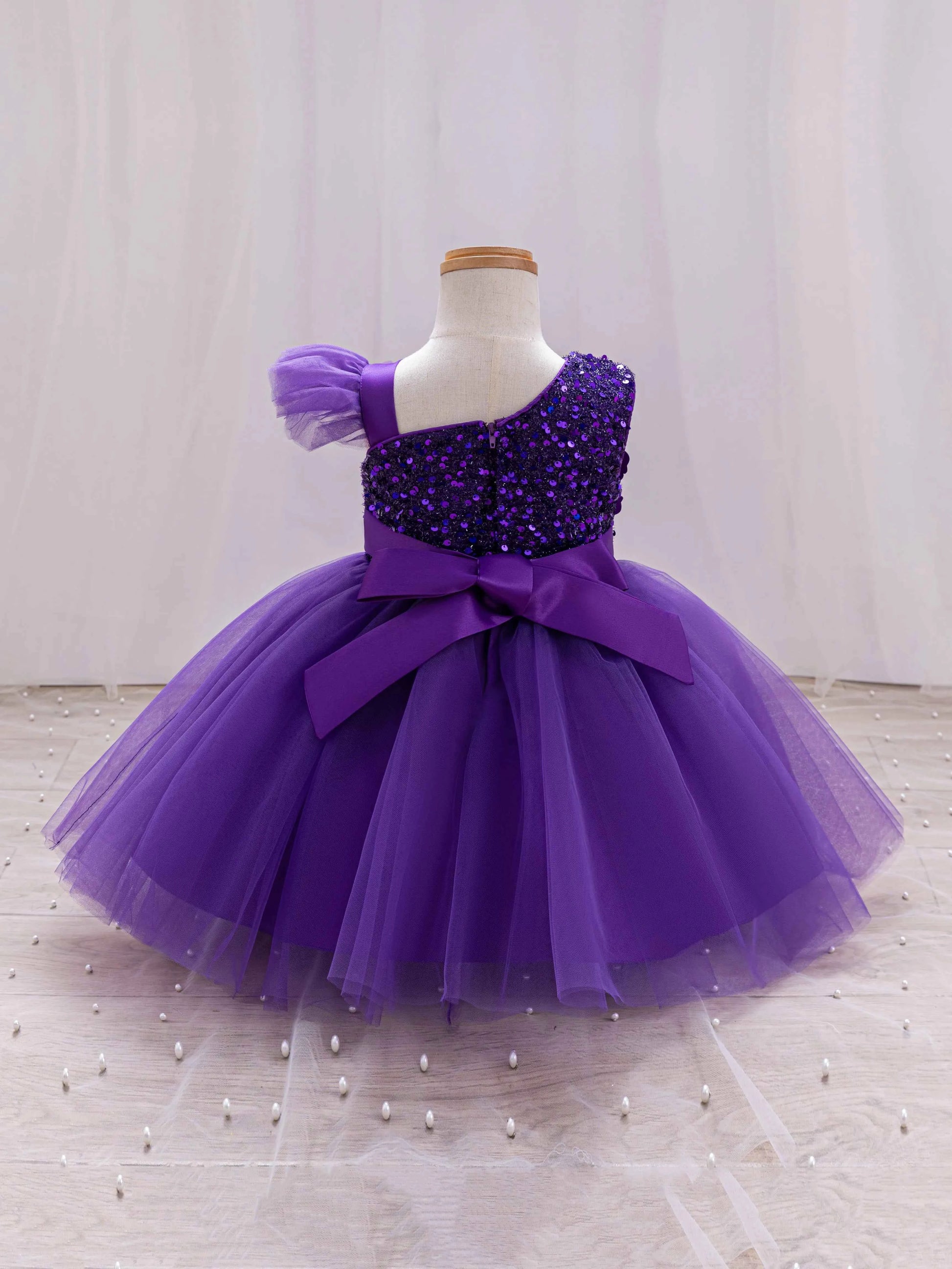 Girls  princess dress 1-5 Y baby Girls wedding sleeveless three-dimensional butterfly mesh carnival birthday party evening dress