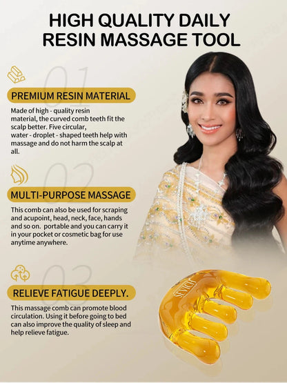 Sevich India Herbal Hair Growth Oil And Scalp Massager Comb Tool Set Ayurvedic Adivasi Fast Regrowth Thicken Serum Hair Growing - AMULET RING STORE