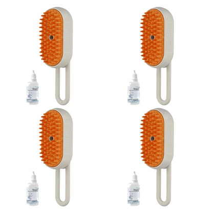 1-5pcs Cat Steam Brush USB Electric Water Spray Kitten Pet Comb Silicone Dog Bath Massage Brush with Liquid Grooming Supplies - AMULET RING STORE