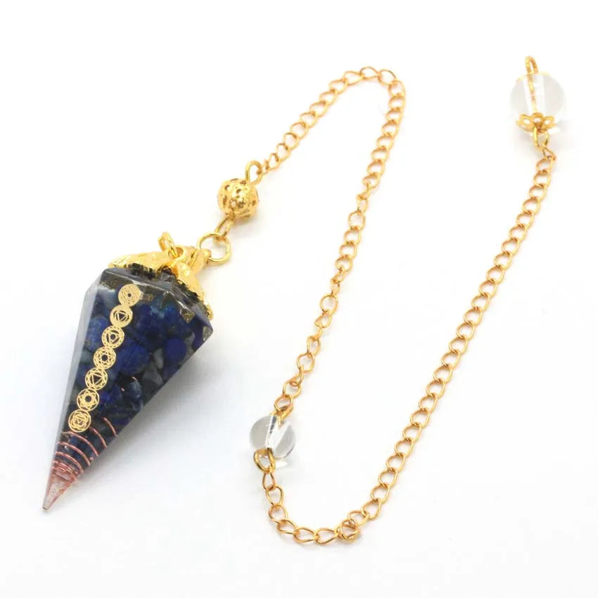 Natural 7 Chakra Healing Crystals Pendulum for Dowsing Divination Quartz Stone Pendulums Antique Reiki Pendant Pendulo Jewelry
