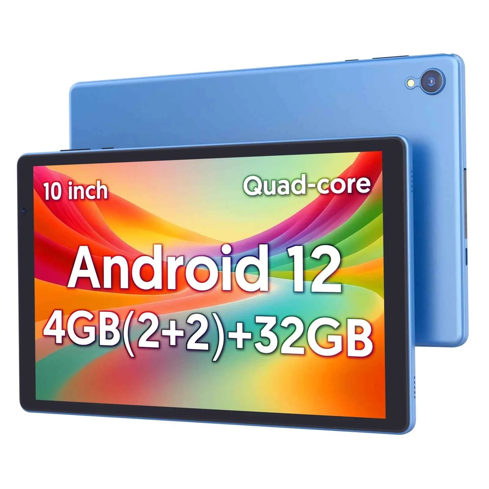 10-inch Android tablet, 4GB (2g+2g memory expansion) RAM+32GB ROM, 1280x800 IPS screen, dual cameras, WiFi, Bluetooth, dual spea