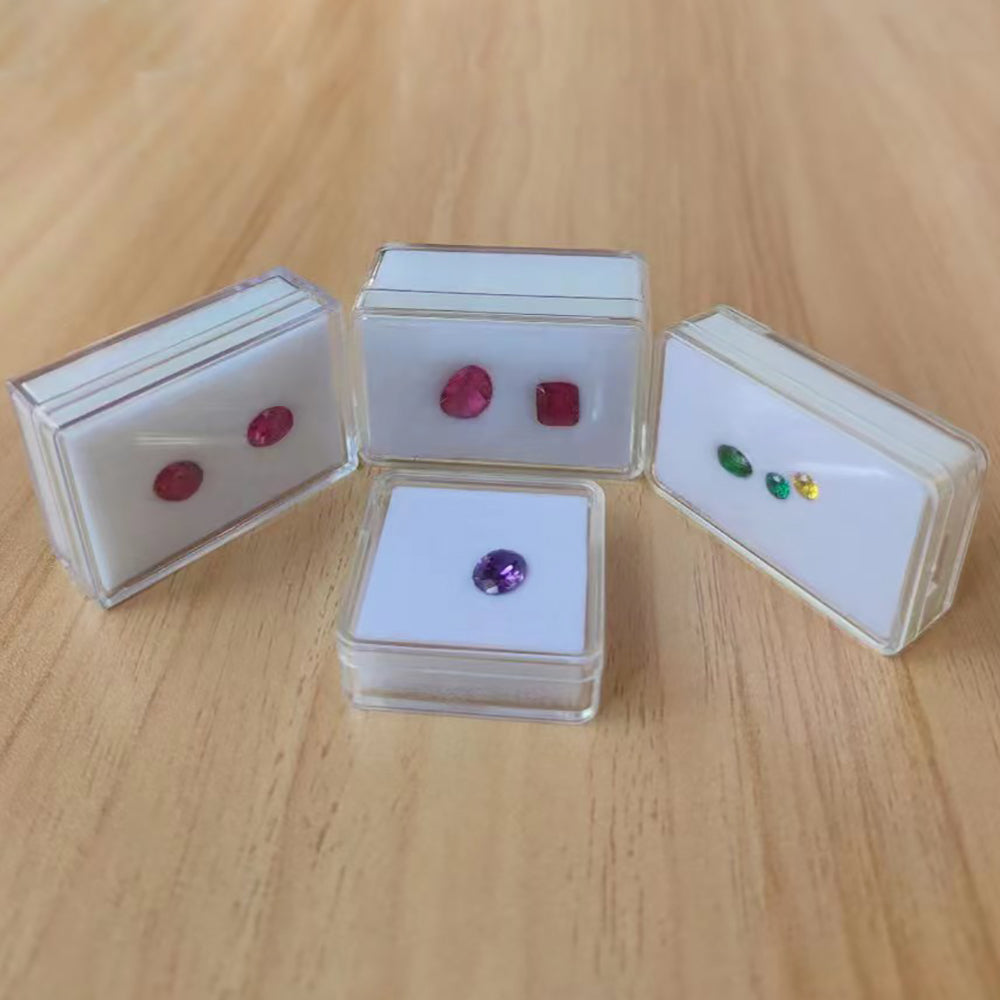 Loose Diamond Box Transparent Gemstone Storage Case Quality Pendant Beads Organizer Ring Earrings Gem Stone Gift Packaging Box - AMULET RING STORE