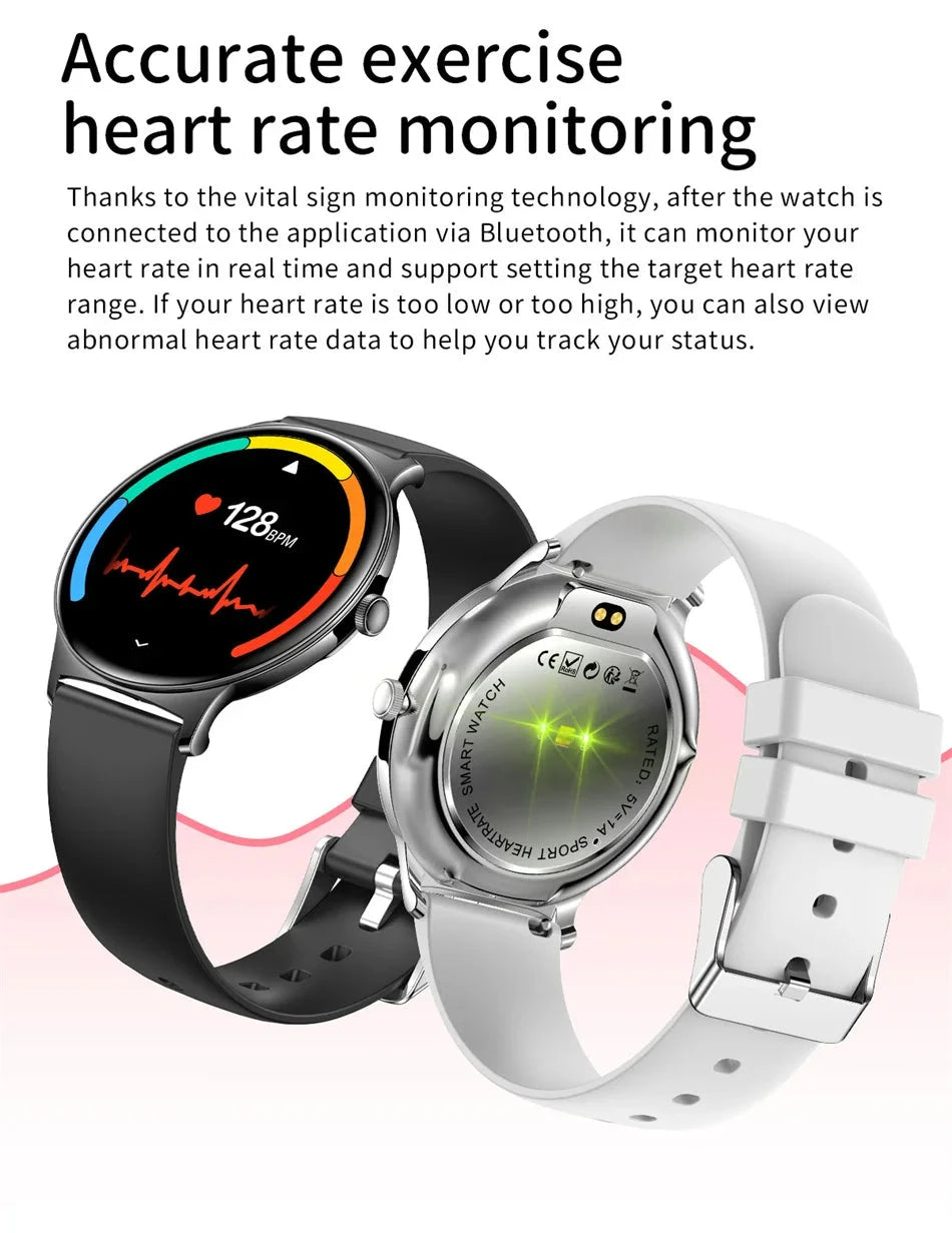 For Huawei New Ultra Slim AMOLED Smart Watch Women Screen Always Display Time Heart Rate BT Calling High-end Fashion Smartwatch