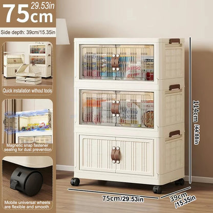 Multifunction Dustproof Wardrobe Large Capacity Folding Storage Cabinet Sundries Storage Box - AMULET RING STORE