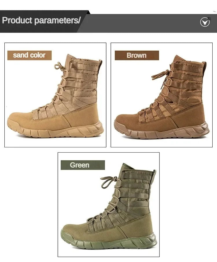Combat Boot Green Desert Brown Boot Lightweight Training Boots Hiking Boots For Man Tactical Boots Bota Masculina
