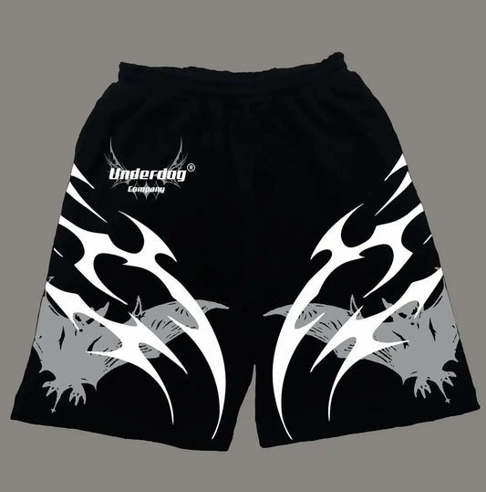 Y2K Vintage Gym Shorts Men Women Sports Low Waist Distressed Design Cotton Blend Quick Dry Athletic Wear Retro Street Style