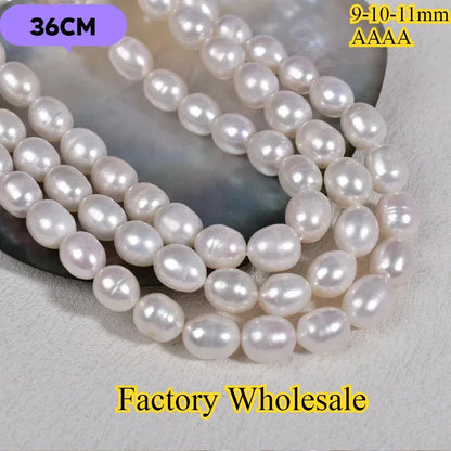 9-10-11mm AAAA Big Rice High Quality Natural Freshwater Pearl Rare Bead for Jewelry Make DIY Necklace Bracelet Accessory Factory - AMULET RING STORE